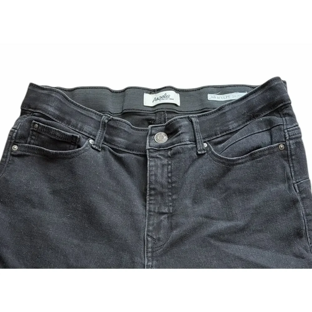 Angels Forever 360 Sculpt Skinny Mid-Rise Jeans Size 10 Black 3511-12